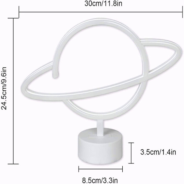 Planet Neon LED-stillampe Romantisk dekorativt ornament Planetlampe Ins-stil LED-bordlampe Neon