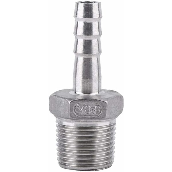 1 stk Connexteur Pipe Fitting to Gevind Adapter dfe Rustfrit stål rørskaft SS304 1/8" 3/4" (3/8 8mm)