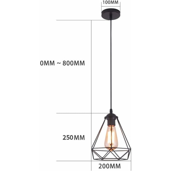 Contemporary Diamond Cage Pendant Chandelier Ceiling Lamp - 1pcs