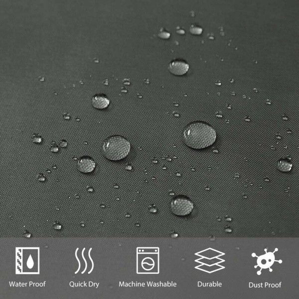 Anti mold shower curtain Polyester fabric waterproof shower curtains Washable textile for bathtub or the bathroom 12 hooks of curtain dark g