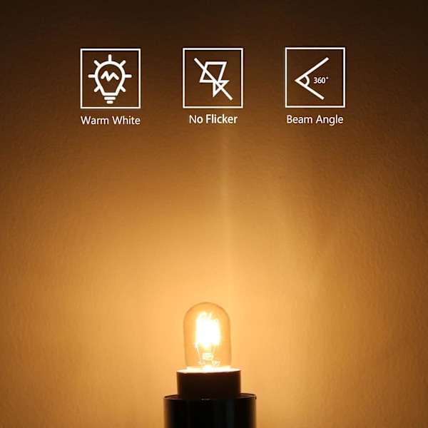 15W E14 Skruv Saltlampslampor 230V, T20 Kylskåpslampor 2700K Varmvit SES Maskinlampor, Pygmy Lampa 15W Mini Vaxvärmare Lampa Dimbar - 4