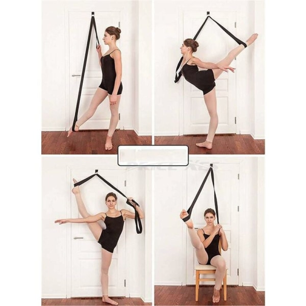 DENUOTOP Yoga Stretch Belt, Ballet Stretch Band Lengde Justerbar Stretcher - Enkel Dør Installasjon Fleksibilitet Gymnastikk Trener Str