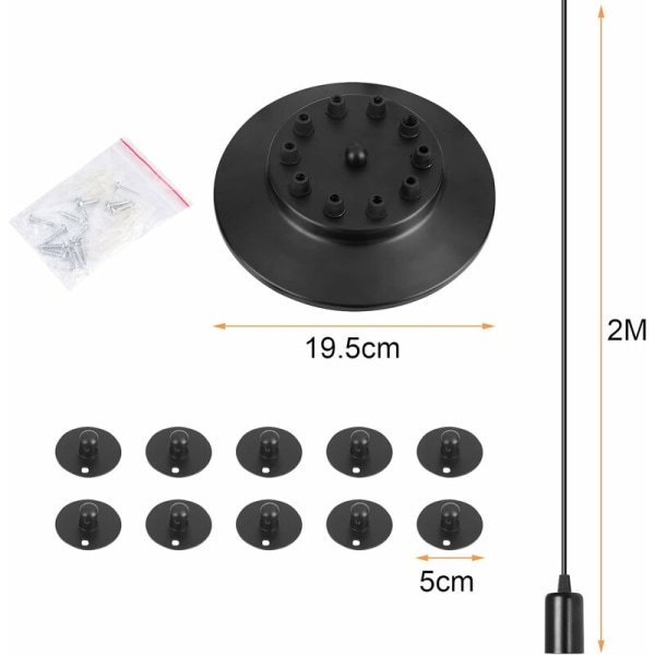 Spider-lysestake DIY taklampe pendellampe pendellampe brakett retro industriell taklampe spisestue soverom stue Di