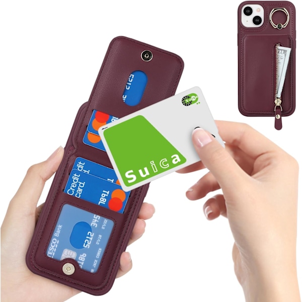 iPhone 13 Læder Cover - Bourgogne