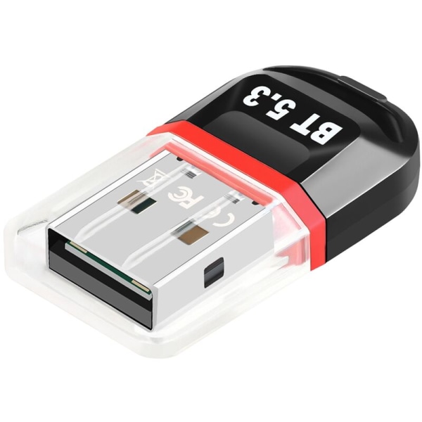 USB Bluetooth 5.3 Adapter USB Bluetooth-mottaker Støtter bærbar PC Desktop Bluetooth-headset Mottaker Sender Rød