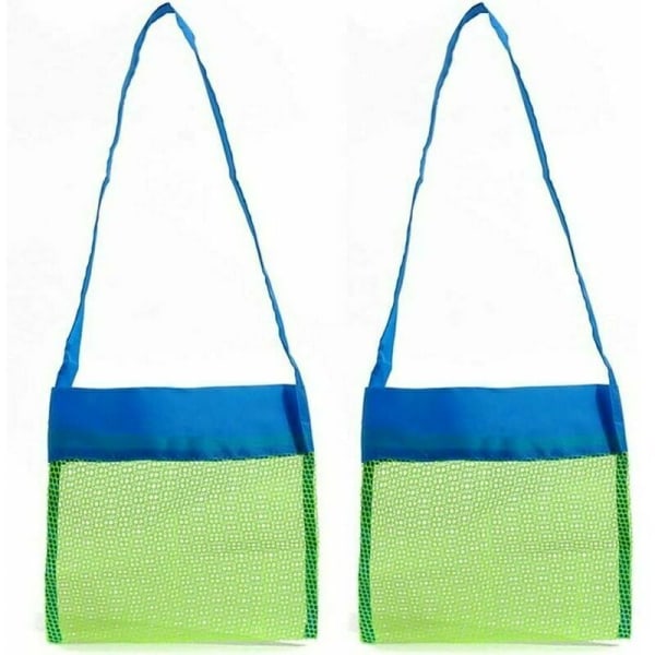 Mesh-taske til sandlegetøj Strandtaske Mesh-opbevaringspose (størrelse 2, 2 stk, 24×24 cm)-Fei Yu