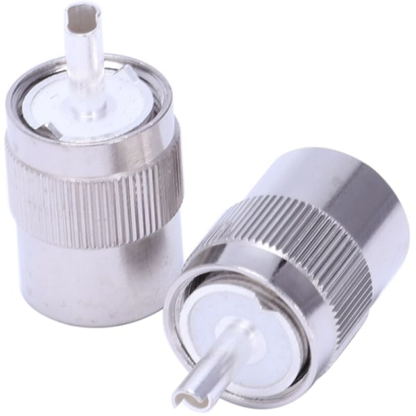 10 st Uhf-hane PL259 lödplugg Rg8 Rg213-kabel Lmr400 7D-Fb silver
