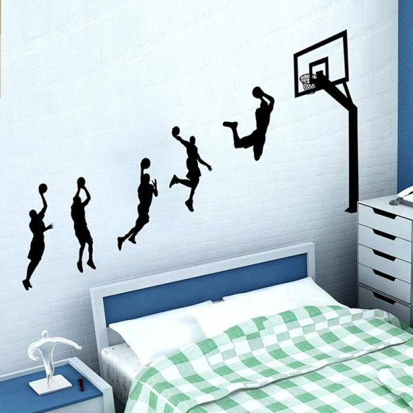 Väggklistermärke, basketklistermärke som väggdekoration för sovrum, vardagsrum barnrum, konst-diy-dekoration väggmålning väggdekorationer, 123