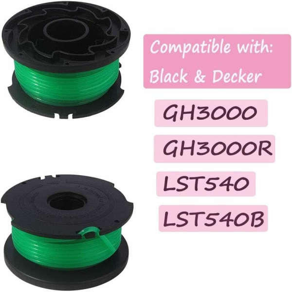 SF-080 Udskiftningsspole til Black and Decker GH3000 LST540 LST540B GH3000R SF-080-BKP Auto Feed Spole 20ft 0,080 tommer Enkeltlinjesnor