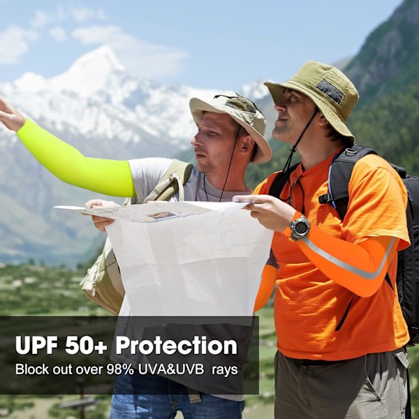 6 Par Ärmar UV-Skydd Reflextejp Solskydd Kylärmar UPF50 Armkompressionsärmar