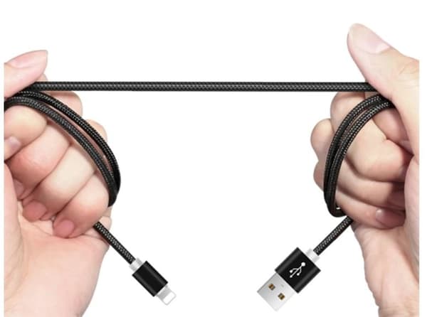 2 st långa 3m iphone-kablar svarta