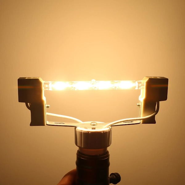300W Ekvivalent R7s Lineær Halogen Flomlys 4650lm 2700K J118 Sikkerhetslyspære 118mm Lengde, Dimbar - Varmhvit, 4-pakning