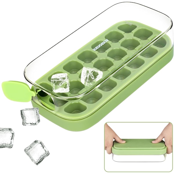 Isbitsformar, lätt att lossa isformar - Silikon 21 bitars kylskåpsisbitsformar - Isboxar för cocktails, te, kaffe