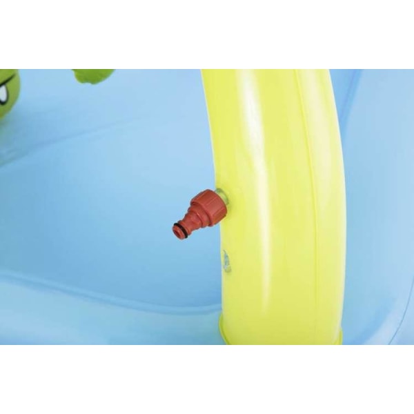 Uppblåsbar Pool med rutchkana, djur, vattensprut, 239x206x86cm multifärg