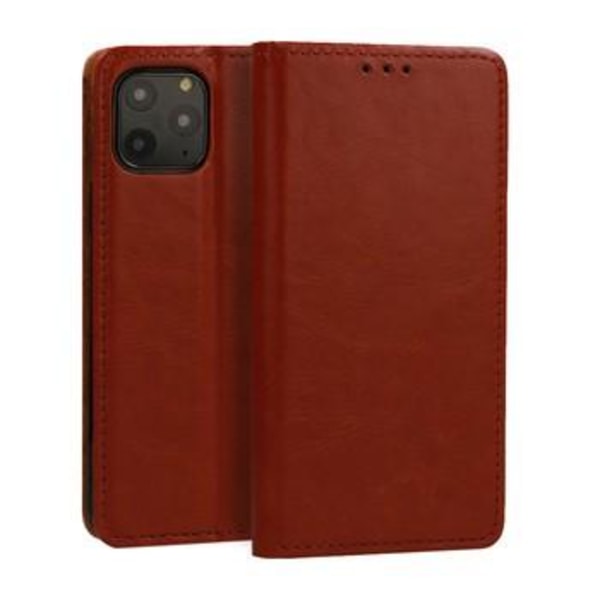 Smart Wallet Case iPhone 12/12 Pro, italialainen nahka Brown
