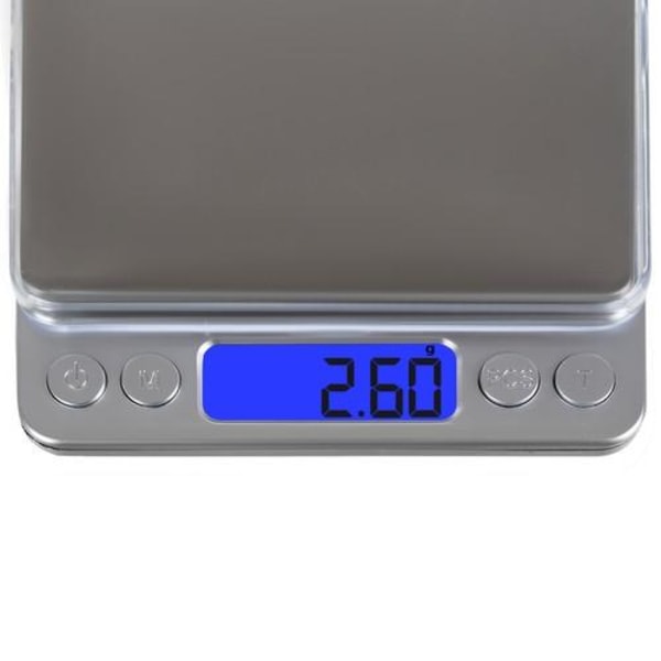 Digital vekt / Kjøkkenvekt 0,01g-500g Silver