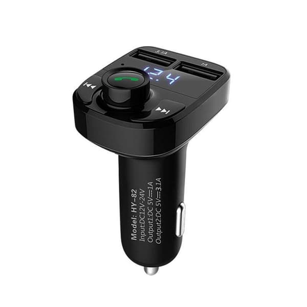 2 pakke FM-sender X8 med bluetooth og håndfri Black