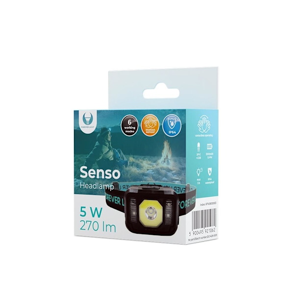 Forever 3x LED Senso pandelampe med bevægelsessensor Black