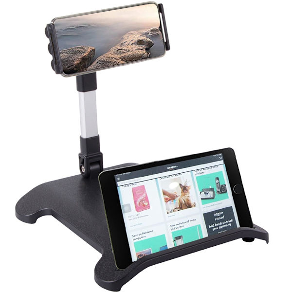 iPad og mobilholder 2i1 Black