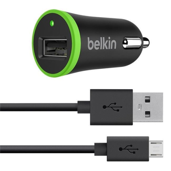 Belkin Autolaturi 2.4A sis. Micro-USB-kaapelin Black