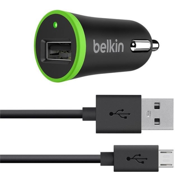 Belkin Biloplader 2,4A inkl. Micro-USB kabel Black
