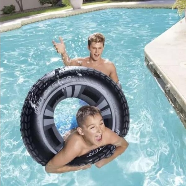 Badring Large - 91cm - Bestway - Bildäck Svart
