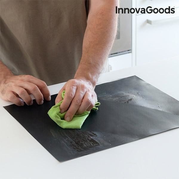 2-Pack Non-stick Grillmatta / Ugnsmatta Svart