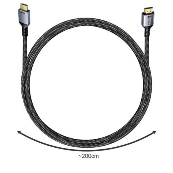 HDMI 8K kabel 2meter - 8K 60Hz (7680x4320) Svart