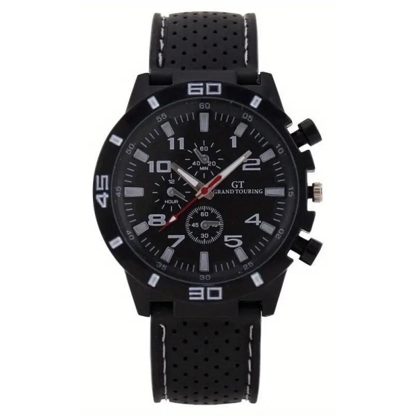 Sporty Quartz Watch / Armbåndsur med Silikonerem White