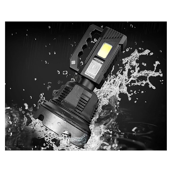 LED lommelygte med stativ og Powerbank Black