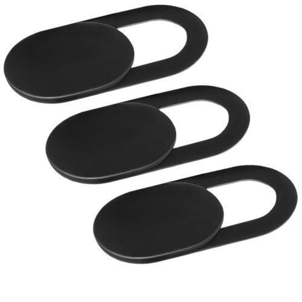 3-Pack - Beskyttelse for kamera / Spionbeskyttelse / Webkamera Black