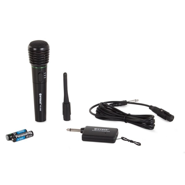 Trådløs Karaoke mikrofon med modtager til TV/stereo Black