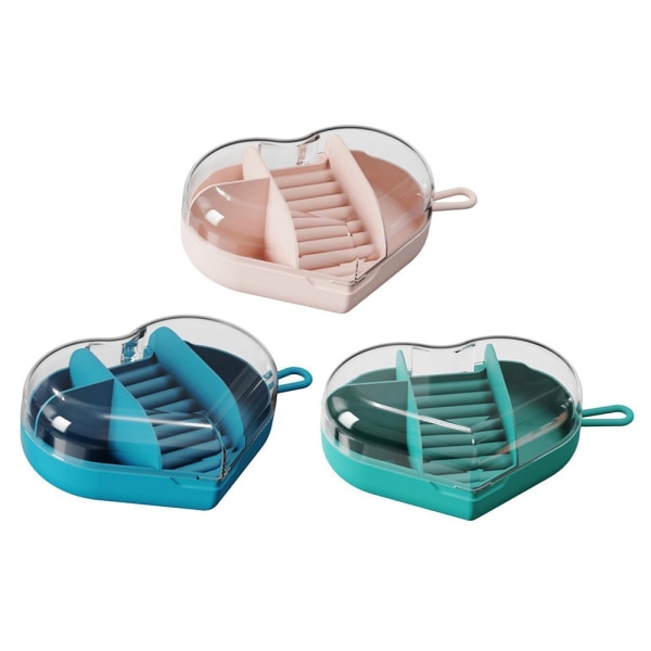 Smyckeskrin med transparant lock, perfekt för resor Multicolor