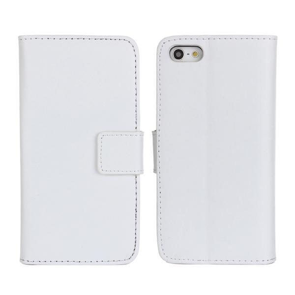 Lommebokveske iPhone 5/5s/SE ekte skinn White