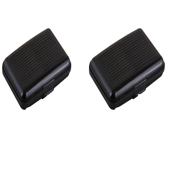 2 pakke Kortholder i aluminium - RFID-sikker Black