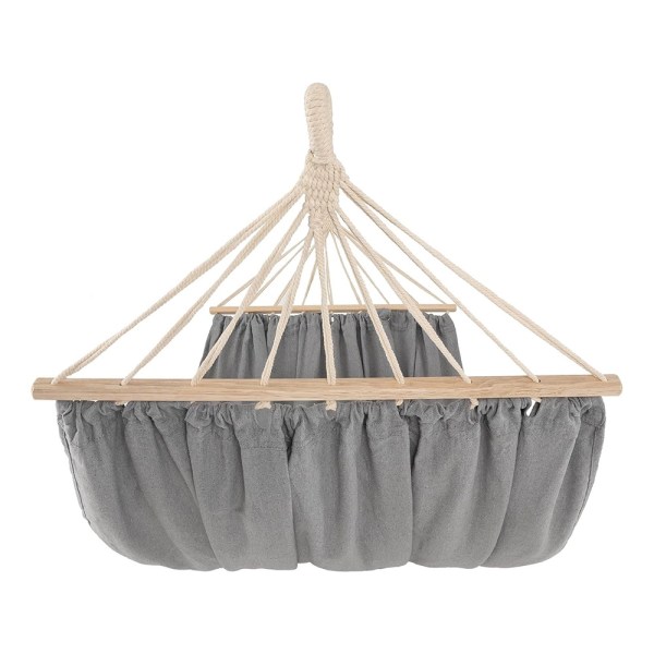 XXL Hängmatta - 280cm x 80-150cm i Bomull - Tål 200kg Grey