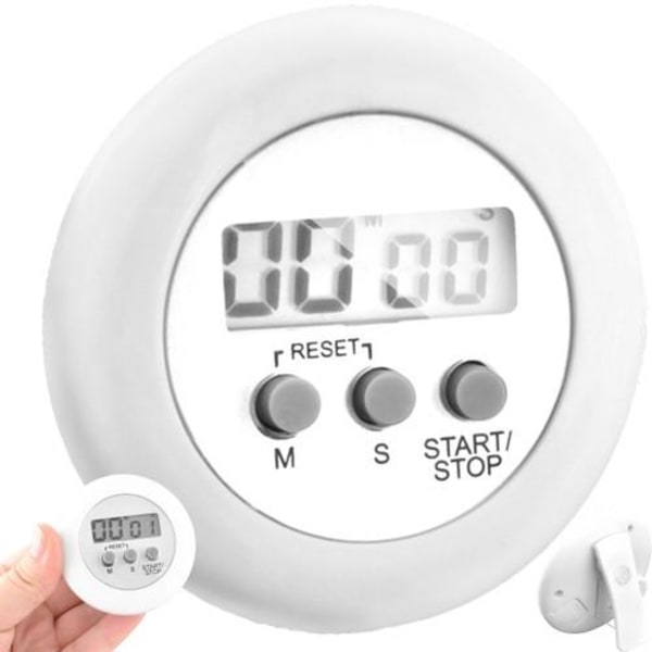 Elektroninen keittiökello magneetilla White