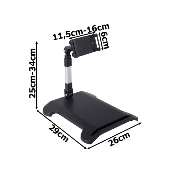 iPad og mobilholder 2i1 Black