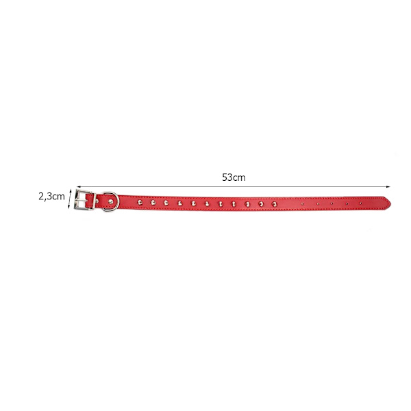 Hundehalsbånd med nitter L (37-47CM) Vælg farve Blue