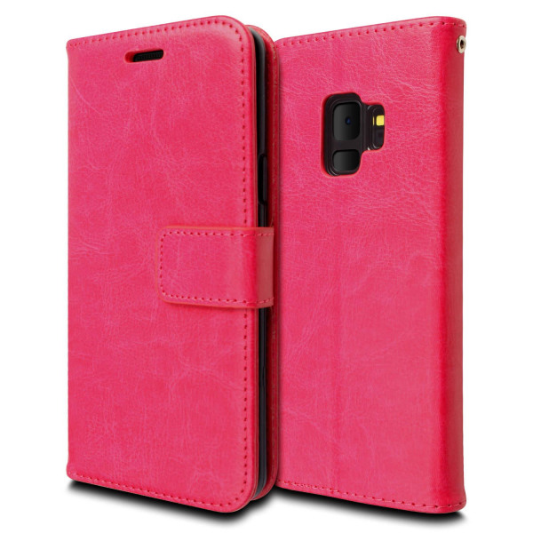 Samsung S9 Lommebokveske, 2 kort + ID Pink