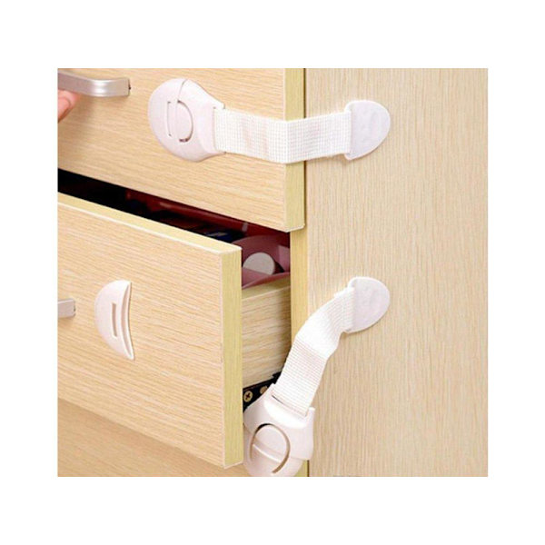 2-pakkainen lapsisuoja / laatikon lukko / kaapin lukko White one size