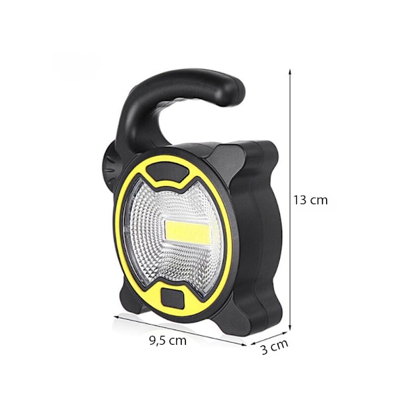 Kraftfull Led/Halogen inspektionslampa  Batteridriven multifärg