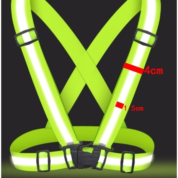 Reflexsele / Reflexväst - Öka din synlighet och säkerhet Grön one size