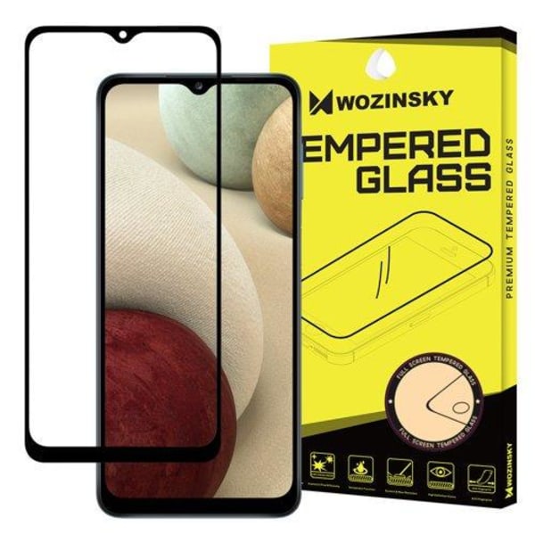 Näytönsuoja Samsung A12 karkaistua lasia Koko näyttö Black