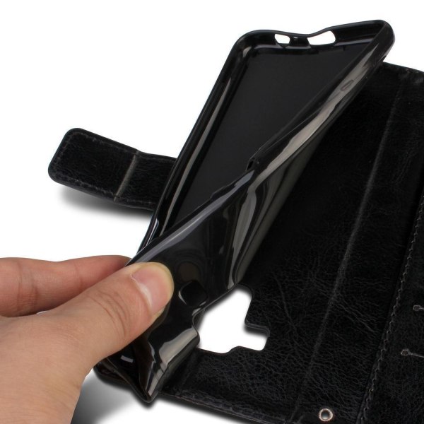 Plånboksfodral iPhone 15 Plus 3 kort Svart