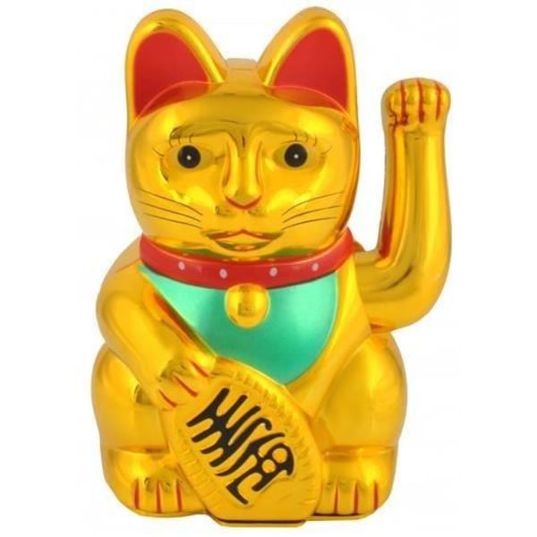 Lyckobringande vinkande katt Maneki-Neko Guld