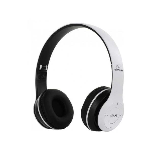 Bluetooth Stereo Headset, metal med magnet - MS-T2 White