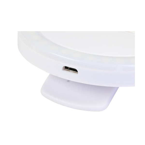 Selfie-lampe / LED-lampe, 3 lysmoduser, Universal, Oppladbar White