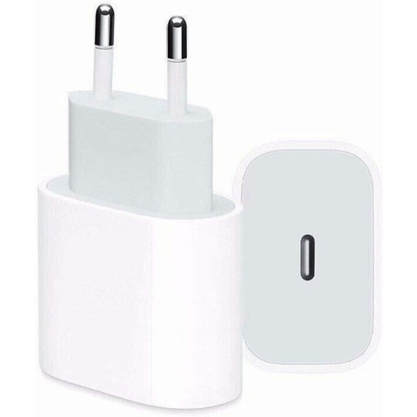 220v PD oplader til iPhone 12/13/14/15 - 20w - USB-C White