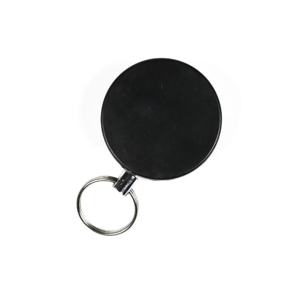 Udtrækkelig nøglering med yo-yo funktion og nylonsnor 65 cm Black one size